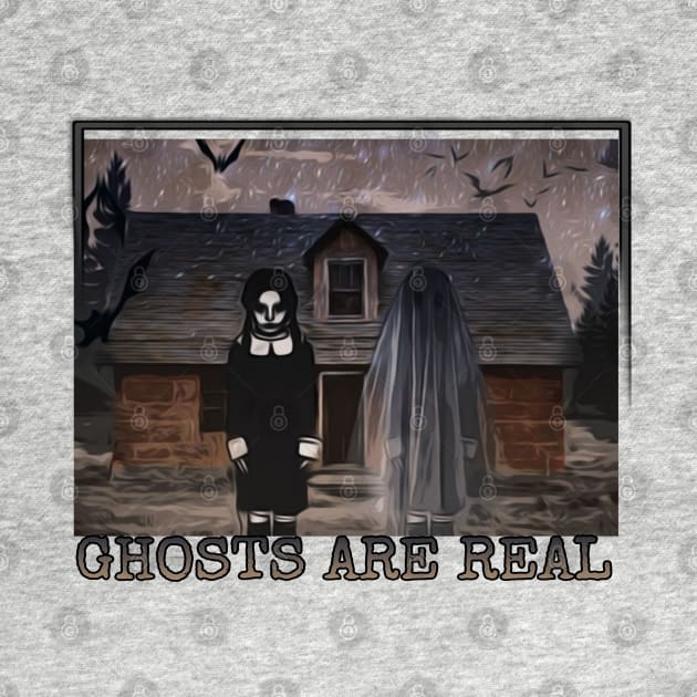 Ghosts are real Halloween aesthetics ghost farmhouse spooky creepy horror by AGRHouse